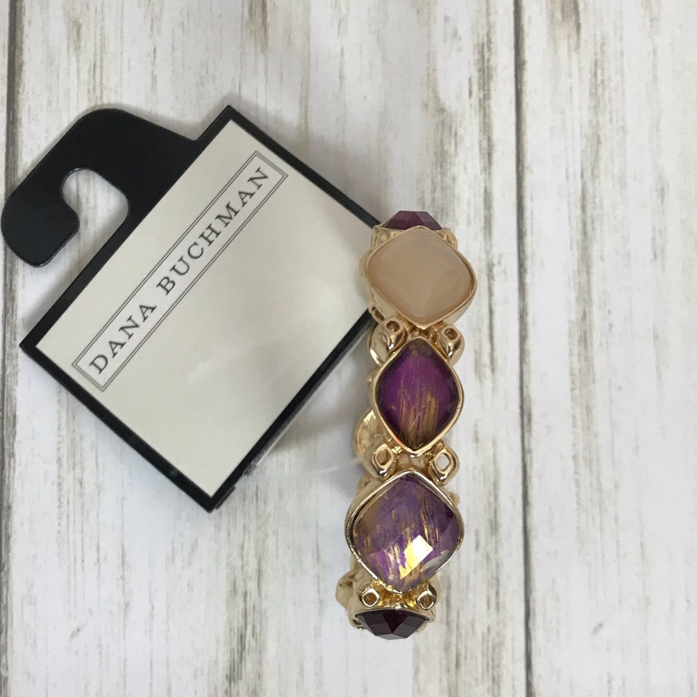 Dana Buchman Marquise Stone Stretch Bracelet. - Picture 3 of 6